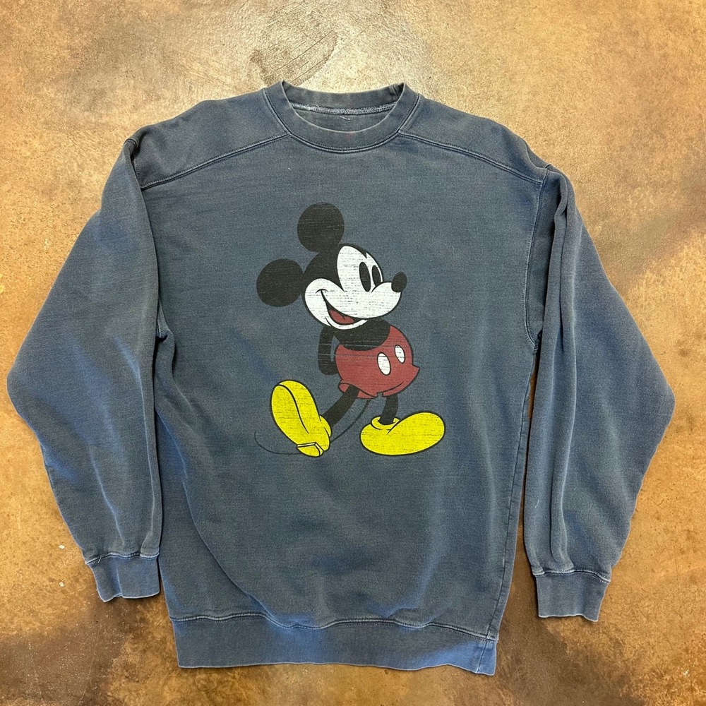 DAPTO Mickey Mouse Graphic Sweatshirt Pullover Crew Neck Casual‎ Small